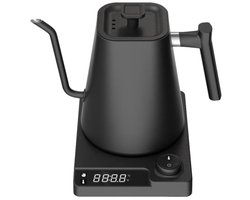 Elektrische waterkoker, grote inhoud van 1 liter, nauwkeurige temperatuurregeling, veiligheidsfunctie, zwart.