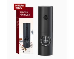 Elektrische Zout- en Pepermolen - 1 stuk - Automatisch kruidenmolen - Automatische molen voor peper en zeezout - Verstelbaar – Met LED Licht – BBQ Accessoire