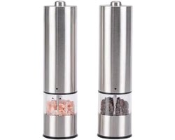 Elektrische zout- en pepermolenset - Automatische zwarte pepermolenset (2 stuks), verstelbare korrelgrootte - Keukengadgets en accessoires op batterijen