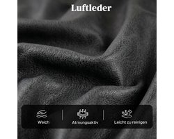 Elektrischer Relaxsessel 87 x 96 x 105 cm – Aufstehhilfe & Zero-Gravity TV-Sessel – Doppelmotor, Fernbedienung, Rollen, Seitentasche – Kunstleder Schwarz – Laura