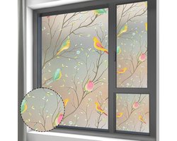 Elektrostatische inkijkwerende raamfolie, decoratief, verduisterend en UV-werend. Mat ondoorzichtig glasfolie voor woning, kantoor, slaapkamer en keuken, 44,5 x 200 cm.