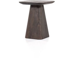 Eleonora bijzettafel Aron 40x40x49 Cm vierkant mangohout bruin