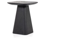 Eleonora bijzettafel Aron 40x40x49 cm vierkant mangohout zwart