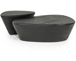 Eleonora bijzettafel Mila 70x53x35 cm mangohout zwart