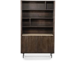 Eleonora boekenkast Lio 120x41x200 cm travertin