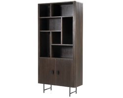 Eleonora boekenkast Remi 96x37x188 cm mangohout bruin