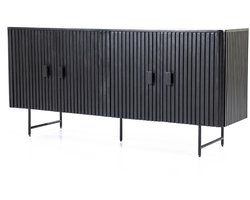 Eleonora dressoir Remi 170x45x80 cm mangohout zwart