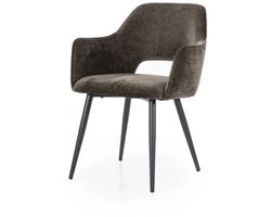 Eleonora eetkamerstoel Esmee met arm bruin