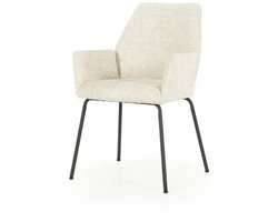 Eleonora eetkamerstoel Indy met arm beige