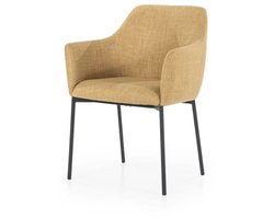 Eleonora eetkamerstoel Paul met arm geel