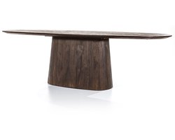 Eleonora eettafel Aron ovaal 200x110x76 cm mangohout bruin