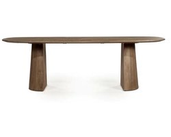 Eleonora eettafel Lune 240x105x77 cm mangohout lichtbruin