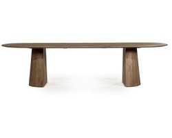 Eleonora eettafel Lune 300x105x77 cm mangohout lichtbruin