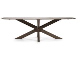 Eleonora Eettafel Nikki Deens ovaal Mangohout 240x100cm - bruin