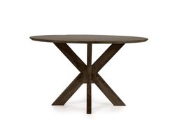 Eleonora Eettafel Nikki Rond Mangohout Ø130 cm - Bruin