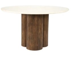 Eleonora eettafel Xanni 130 cm rond marmer