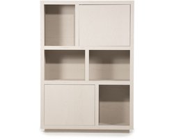 Eleonora opbergkast Helsinki 120x42x170 cm eiken taupe