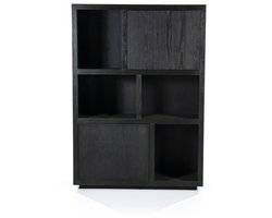 Eleonora opbergkast Helsinki 120x42x170 cm eiken zwart