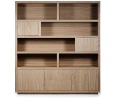 Eleonora opbergkast Helsinki 200x42x220 cm eiken lichtbruin