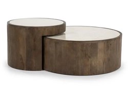 Eleonora salontafel Hazel set van 2 marmer