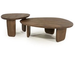 Eleonora salontafel Maud 65×56,5×38 cm mangohout lichtbruin