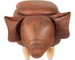 ELEPHANT - Hocker - Donkerbruin - Kunstleer
