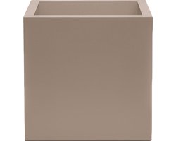 Elezza Cube Matte Plantenbak L50 x B50 x H50 cm - Taupe