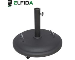 Elfida - Parasolvoet op wielen - Parasolvoet verrijdbaar - Rond - 25KG