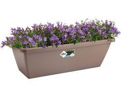 Elho Barcelona Balkonbak 50 - Plantenbak voor Balkon Buiten - Ø 49.8 x H 16.0 cm - Taupe