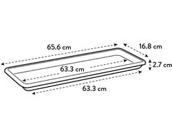 Elho Barcelona Balkonbak Schotel 70 - Schotel voor Balkon Buiten - Ø 65.0 x H 2.8 cm - Esdoorn paars