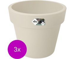 Elho Bloempot Green Basics Top Planter Rond Wit - Buitenpot - 3 x Ø30x25 cm