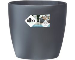 Elho Brussels Rond Wielen 47 - Grote Bloempot voor Binnen - 100% Gerecycled Plastic - Ø 46.5 x H 43.5 cm - Antraciet
