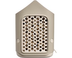 Elho Cosy Insect Hotel 18cm - Geschikt voor Insecten en Bijen - 100% Gerecycled Plastic - L17.6 x B18 x H23 cm - Paddenstoel beige