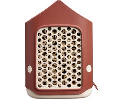 Elho Cosy Insect Hotel 18cm - Geschikt voor Insecten en Bijen - 100% Gerecycled Plastic - L17.6 x B18 x H23 cm - Toscaans rood