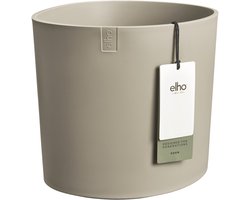 Elho Eden 30 - Bloempot voor Binnen & Buiten - 100% Gerecycled Plastic - Ø 28.2 x H 27.9 cm - Zacht taupe