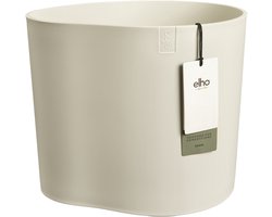 Elho Eden 35 - Bloempot voor Binnen & Buiten - 100% Gerecycled Plastic - Ø 32.6 x H 32.0 cm - Linnen wit