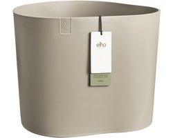 Elho Eden Aquacare Low 40 - Bloempot voor Binnen & Buiten - 100% Gerecycled Plastic - Ø 39.6 x H 36.1 cm - Zacht taupe
