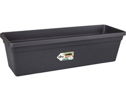 Elho Green Basics Balkonbak 40 - Plantenbak voor Balkon Buiten - Ø 39.3 x H 14.0 cm - Living black