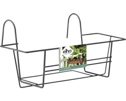 Elho Green Basics Balkonrek Metaal 40 - Accessoires voor Balkon Buiten - Ø 39.0 x H 19.3 cm - Antraciet