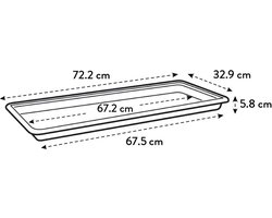 Elho Green Basics Garden Xxl Schotel 80 - Schotel voor Buitenaccessoires - Ø 72.2 x H 5.7 cm - Living black