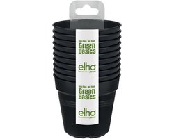 Elho Green Basics Kweekpot 8 - Kweekpot voor Binnen en Buiten - Ø 7.5 x H 7.0 cm - Living black