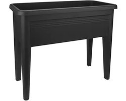 Elho Green Basics Kweektafel XXL 75 - Kweekbak op Poten - 100% Gerecycled Plastic - L 36.5 x W 75.5 x H 65.1 cm - Living black
