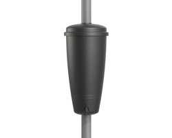 Elho Green Basics Rain Catcher 35LTR - Kunststof Regenton voor Buiten - 100% Gerecycled Plastic - Ø 33.5 x H 73.5 cm - Living Black