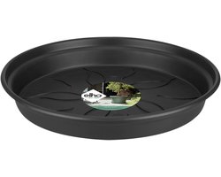 Elho Green Basics Schotel 45 - Schotel voor Binnen en Buiten - Kweken en Oogsten - Ø 45.2 x H 5.6 cm - Living black