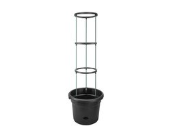 Elho Green Basics Tomaten Pot 33 - Kweekpot voor Tomaten - 100% Gerecycled Plastic - Ø 33.5 x H 26.0 cm - Living black