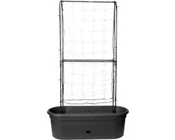 Elho Green Basics Veggie Wall 80 - Kweekbak - Verticaal Tuinieren - 100% Gerecycled Plastic - Ø 77.5 x H 26.0 cm - Living black