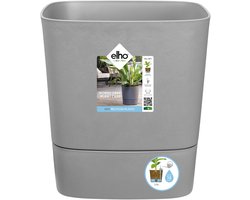 Elho Greensense Aqua Care Vierkant 30 - Bloempot voor Binnen met Waterreservoir - 100% Gerecycled Plastic - Ø 29.5 x H 30.2 cm - Licht beton