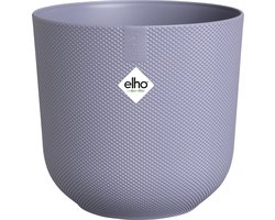 Elho Jazz Rond 19 Bloempot voor Binnen - Woonaccessoire van 100% Gerecycled Plastic - Ø 18.9 x H 17.6 cm - Lavendel lila