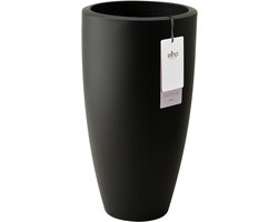 Elho June Round High 40 - Bloempot voor Binnen & Buiten - 100% Gerecycled Plastic - Ø 39.0 x H 70.1 cm - Zwart