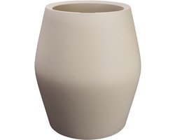Elho june Split High 46 - Bloempot voor Binnen & Buiten - 100% Gerecycled Plastic - Ø 46.0 x H 53.6 cm - Balanced beige